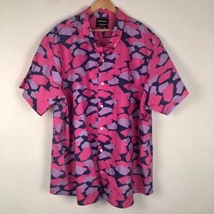 Bonobos Pink, Lavender & Blue S/S Button Down Size 3XL